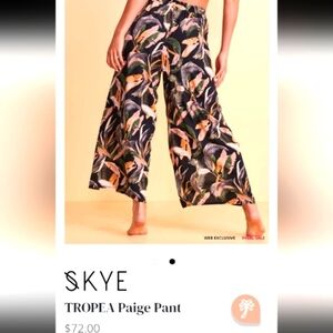 Skye Wide Leg Split Open Sided Wrap Tropical Floral Resort Tie Palazzo Pant